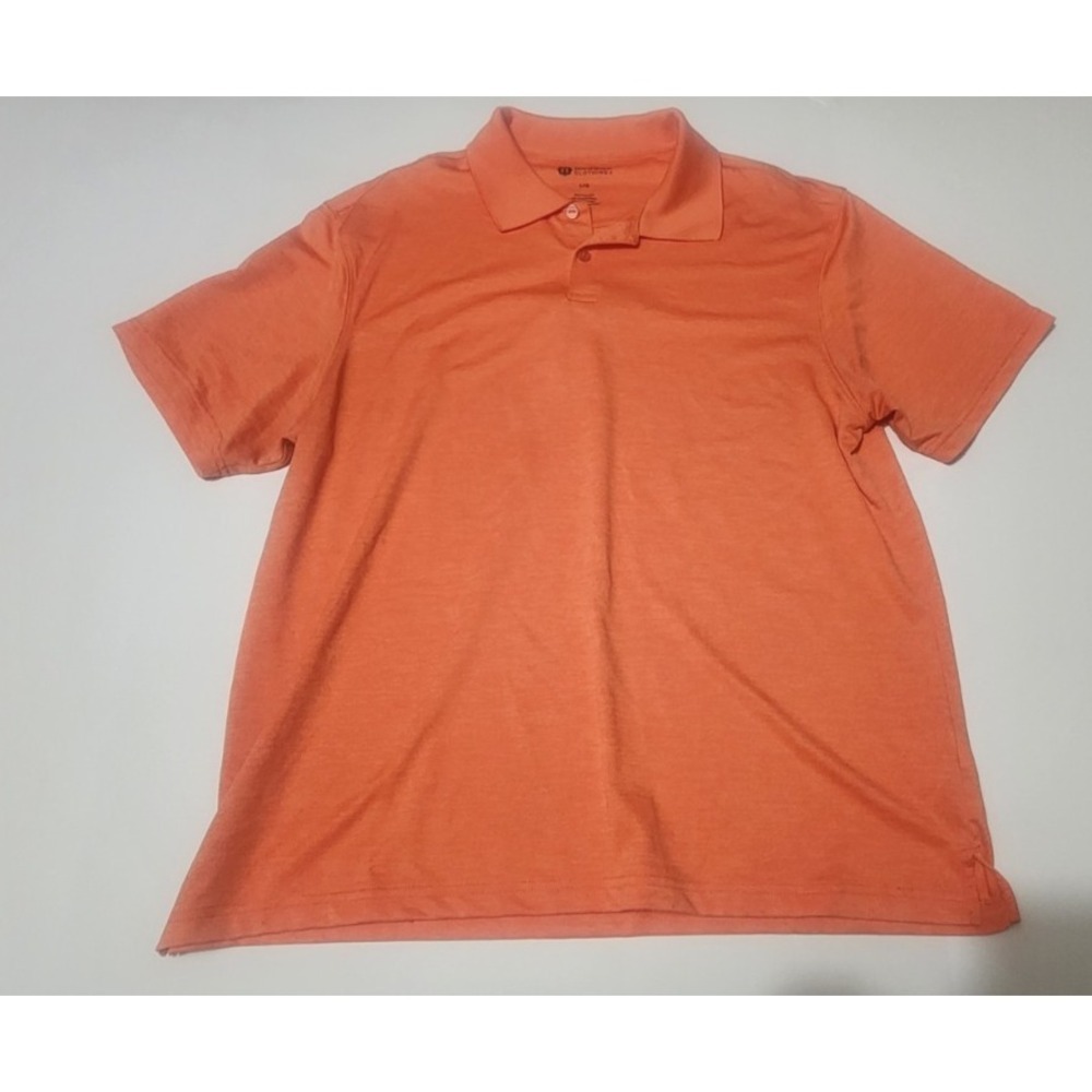 Haggar Clothing Mens Short Sleeve  Size Large Orange Collared‎